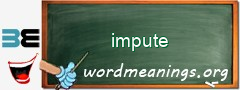 WordMeaning blackboard for impute